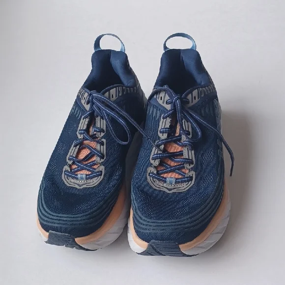 Hoka One One Women's Bondi 6 10D Wide Running Shoes 1019272 MIDP Navy - Picture 2 of 16